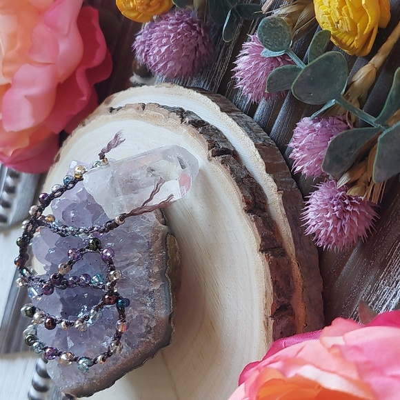 Natural Quartz Crystal Necklace,  Artisan Jewelry by Rust Belt Raised, Quartz - Picture 14 of 14